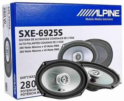 Alpine SXE-6925S 280W 6x9'' 2-Way Type-E Series Coaxial Speakers, Mylar Tweeter