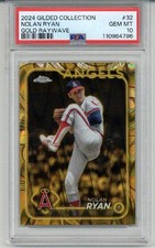 2024 TOPPS GILDED COLLECTION GOLD RAYWAVE #32 NOLAN RYAN ANGELS /25 PSA 10 RARE