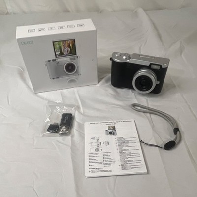 LK-007 Compact Digital Camera 4K Black Silver Photo Video Game Music Filter USB