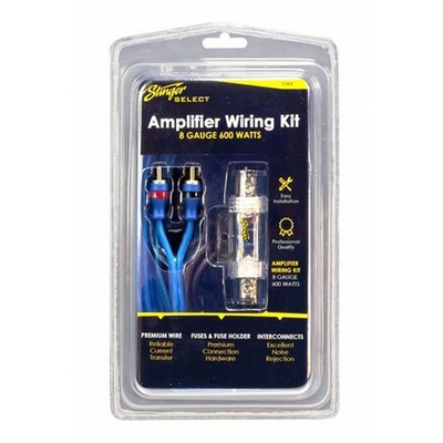 Stinger Select SSK8 Car Audio Complete 8GA Amplifier Install Wiring Amp Kit New