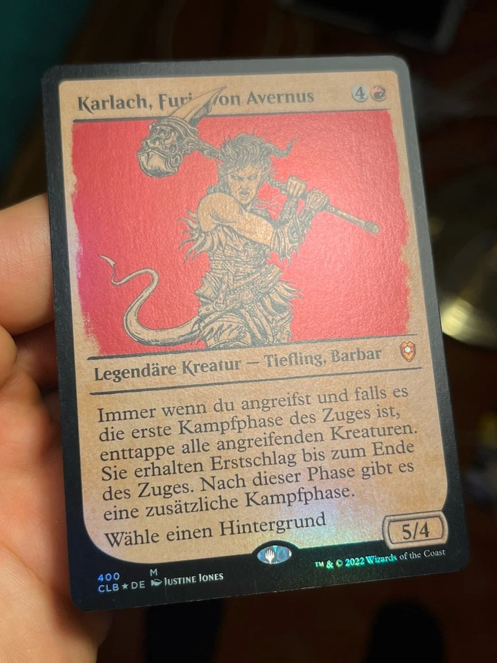 GERMAN Showcase Foil Karlach, Fury of Avernus • Pack Fresh • Mtg (1684) - Image 2 of 4