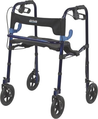 Drive Medical 10243 Clever Light Deluxe Foldable Rollator Walker #1773V T7-1