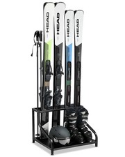 Christmas Special Ski Rack Stand 4 Pair Organizer For Skis Equipment