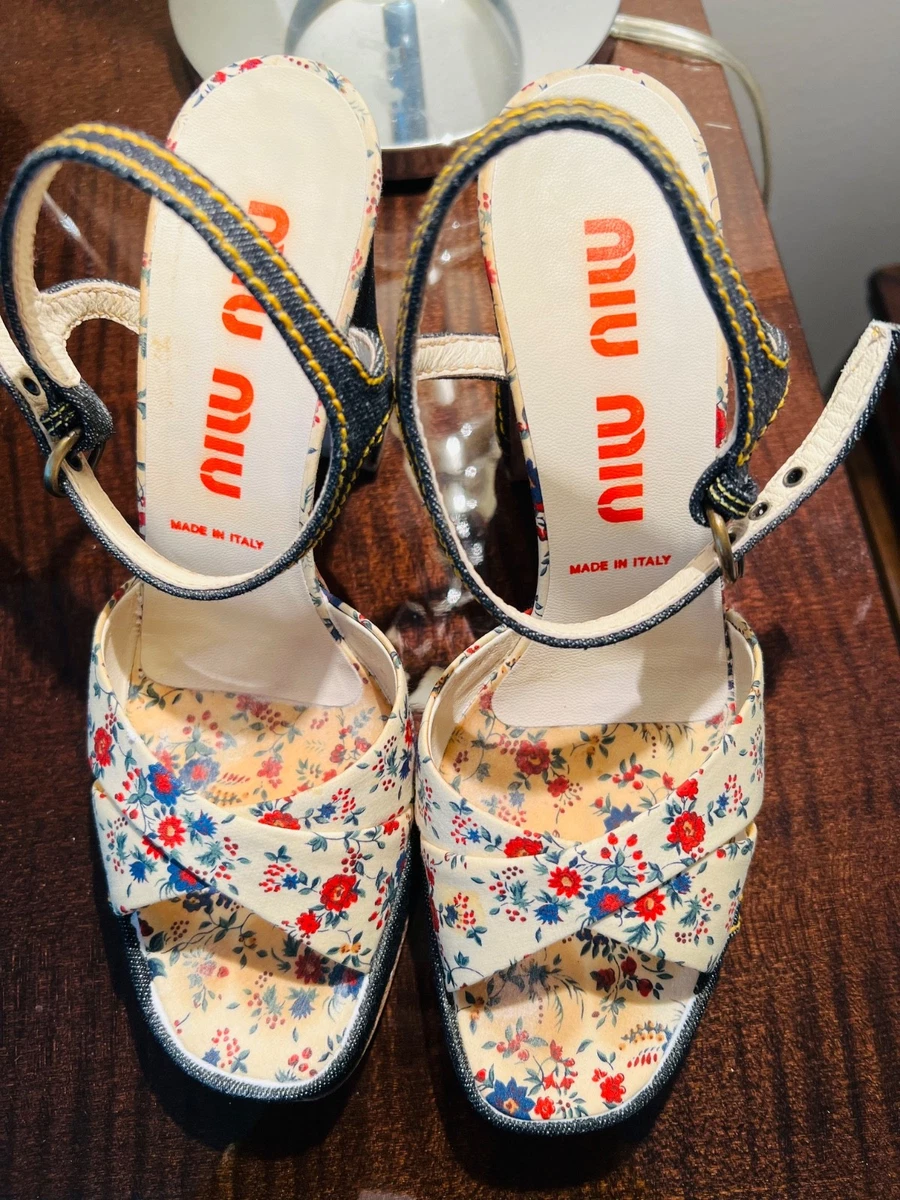 Women's Floral Miu Miu Sandals for sale | eBay