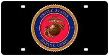 United States Marine Corps Acrylic Mega License Plate NEW Car Tag Frame USA