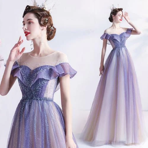 15+ Empire Waist Purple Dress