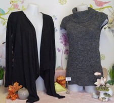 Lot vêtements occasion femme : Pull " Xanaka ", Gilet " Cache Cache " - T : 36