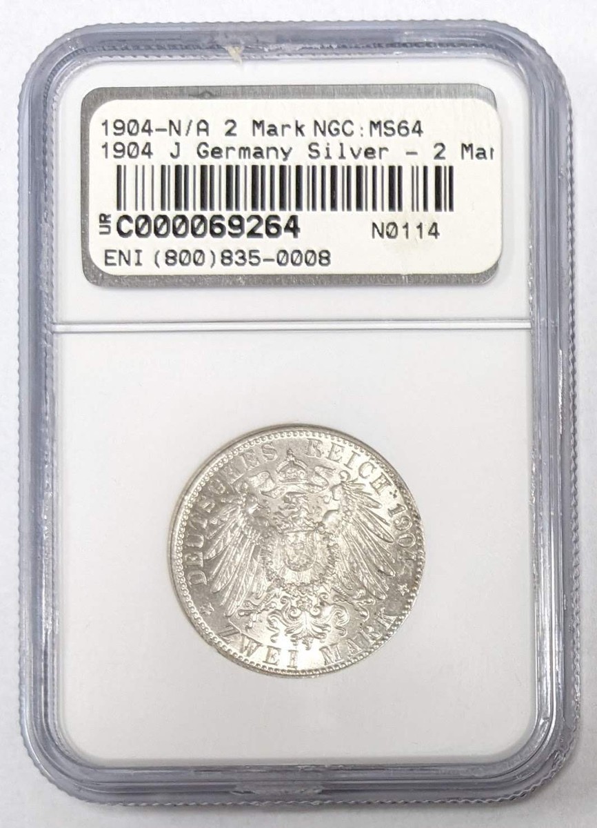 1904 J Germany 2 Mark Bremen NGC MS 64 | eBay