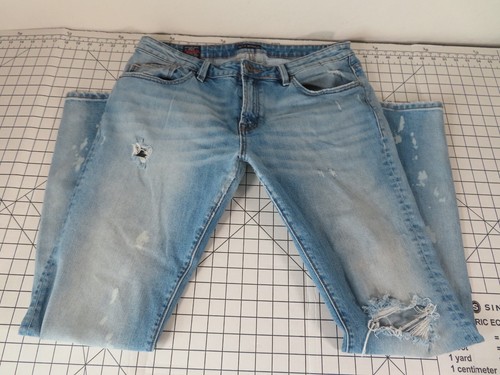 Cult Of Individuality Light Wash Bleach Rocker Slim Jeans Mens 36 x 33 Denim - Picture 3 of 12