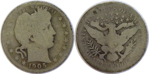 1905-S 25C Silver Barber Quarter AG