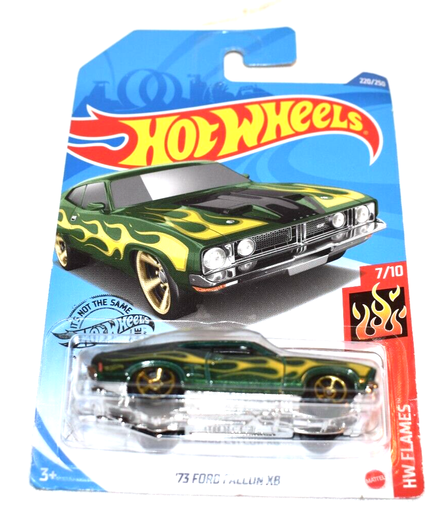 Hot Wheels 2018 HW Flames Green '73 Ford Falcon XB 220/250 GHd65