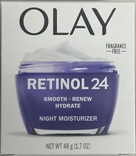 Olay Regenerist Retinol 24 Night Moisturizer, Fragrance-Free, 1.76 oz