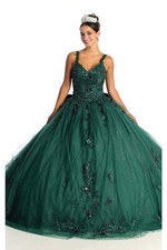 Womens Dresses For Quince Pageant Long V-Neck Sleeveless Ball Gown Plus Size