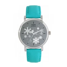 Toff London TLWS-79429 Ladies Christmas Grey Snowflake Watch