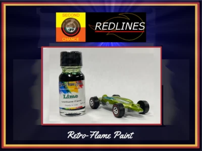 SECOND CHANCE REDLINES Retro-Flame "Lime" Urethane Paint for Hot Wheels Redline Resto SCR-PT0002