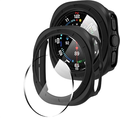 MSM Hülle für Samsung Galaxy Watch Ultra 47mm 2024/2025 Schutzglas Case Panzerfolie