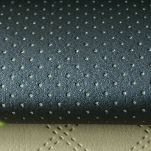 Vinyl Faux Leather Fabric Perforated Sponge Quilted Car Upholstery Material - Picture 8 of 21