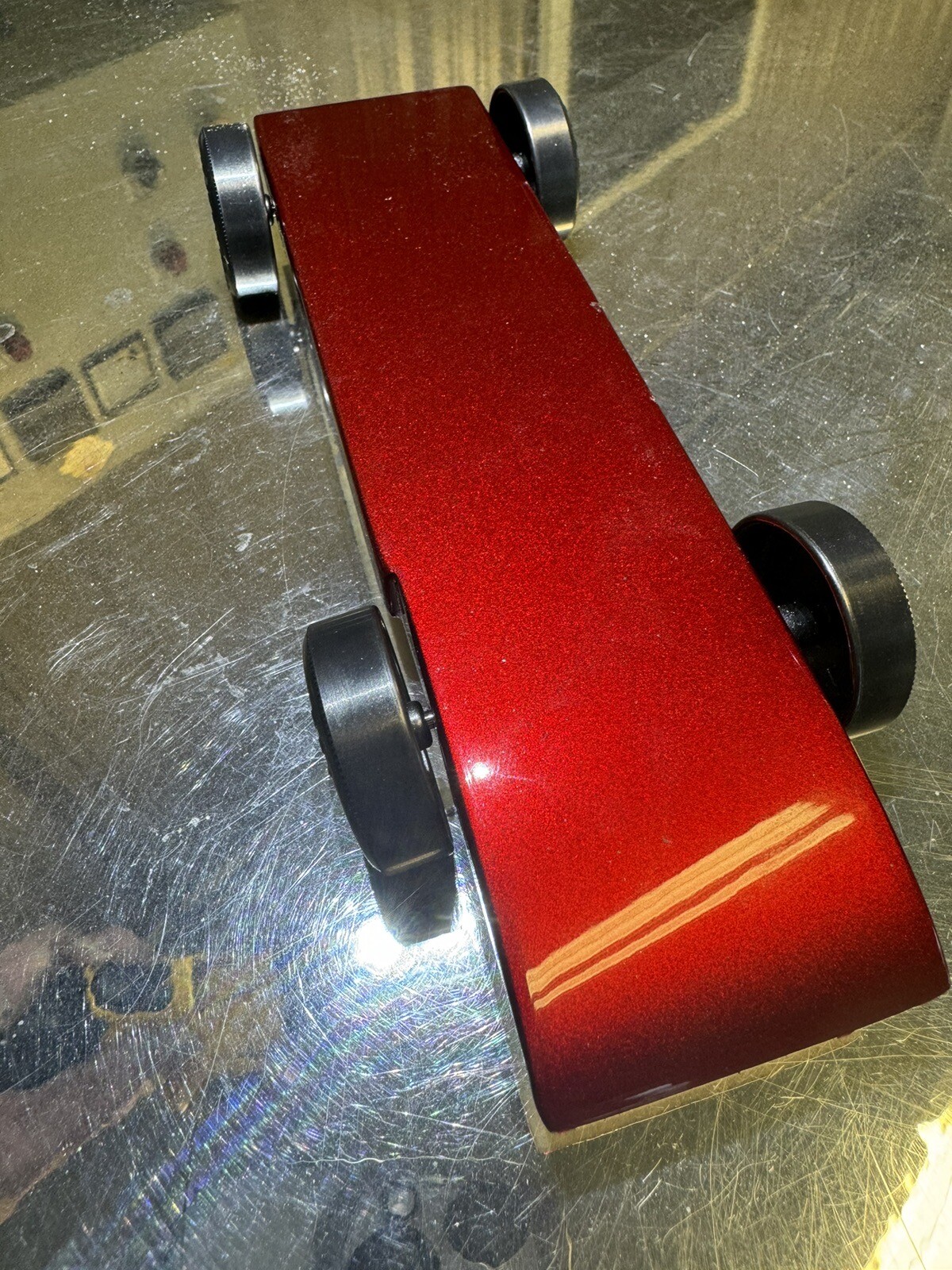 Super Fast Pinewood Derby Car! Built by Derby Master! 4 Wheels Touching