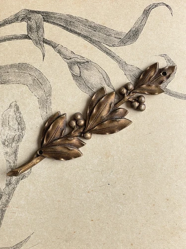 Antique element / ornament frieze laurel bronze foliage furniture decoration