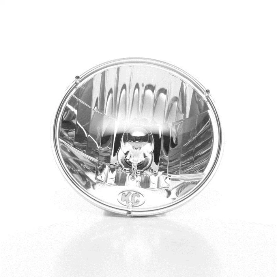 KC HiLites 7" H4 DOT Headlight Replacement Pair | 55-60W Round For 97-06 Jeep TJ - Image 3 of 4