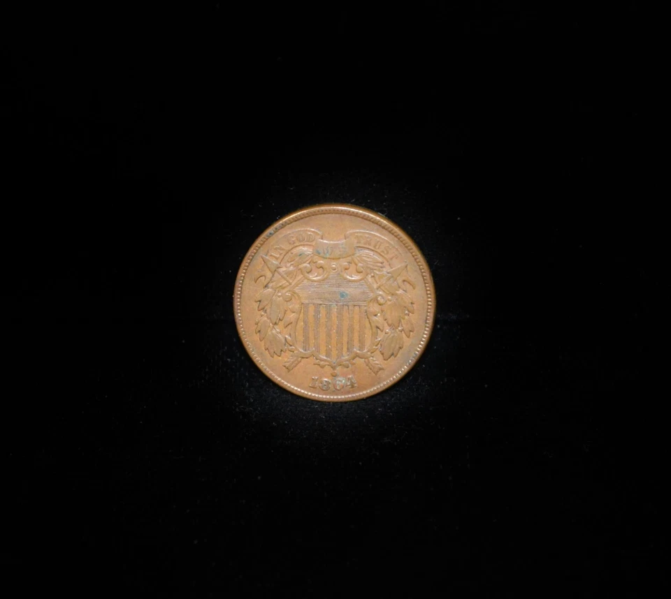 1864 Large Motto Two Cent #CR11660 - Image 2 of 2