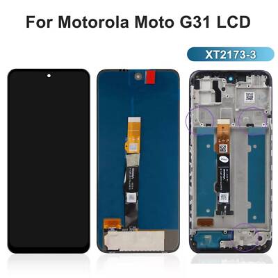 Für Motorola Moto G31 OLED LCD Display Touch Digitizer Assembly mit Rahmen