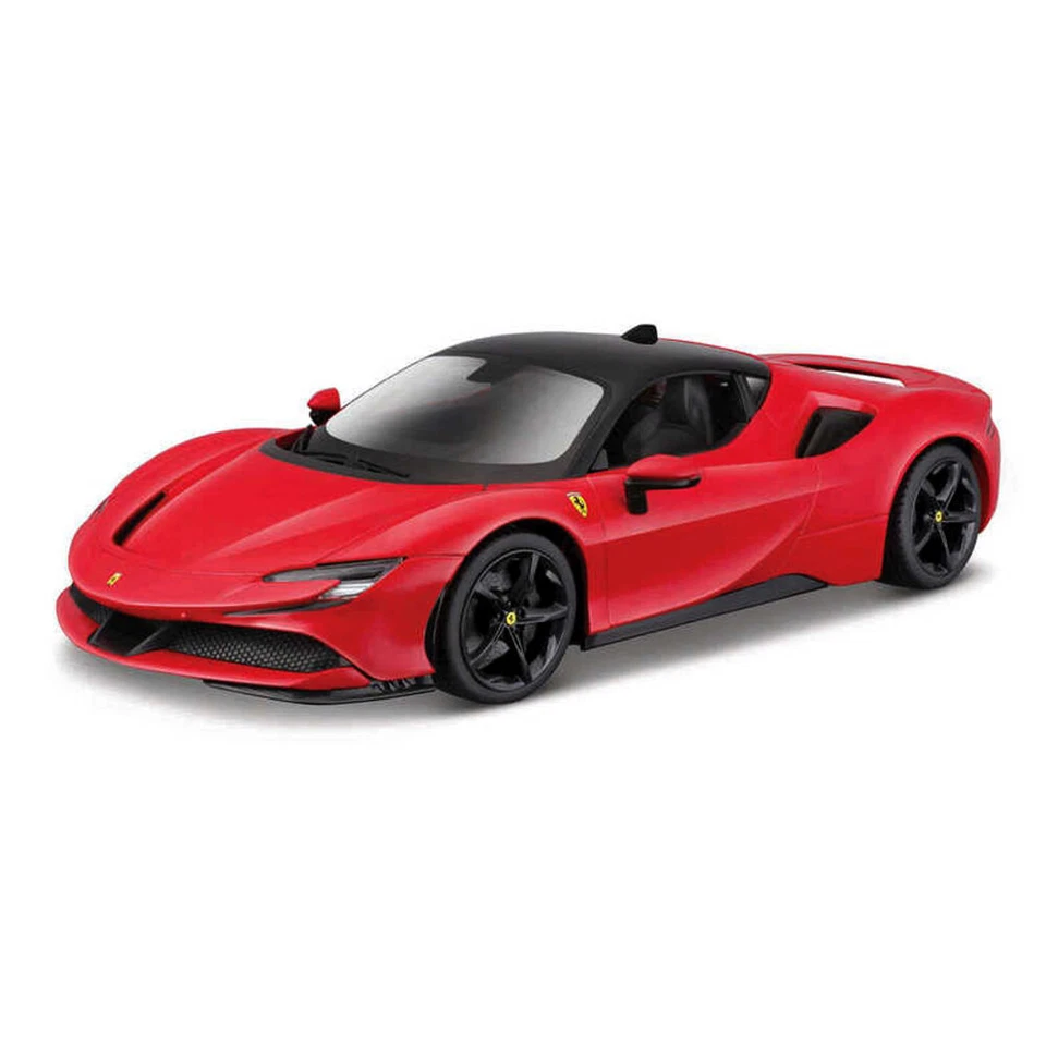Bburago 1:18 Scale Ferrari SF90 Stradale Model Car Vehicle Kit Kids Toy 3y+ Red