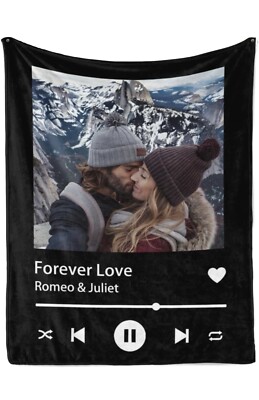 Custom Music Photo Valentines Gifts Personalized Blankets