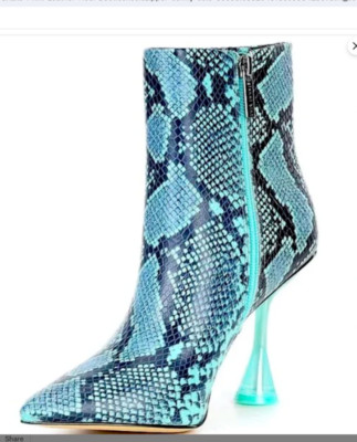 Gianni Binni Snake Skin Ice Blue boots