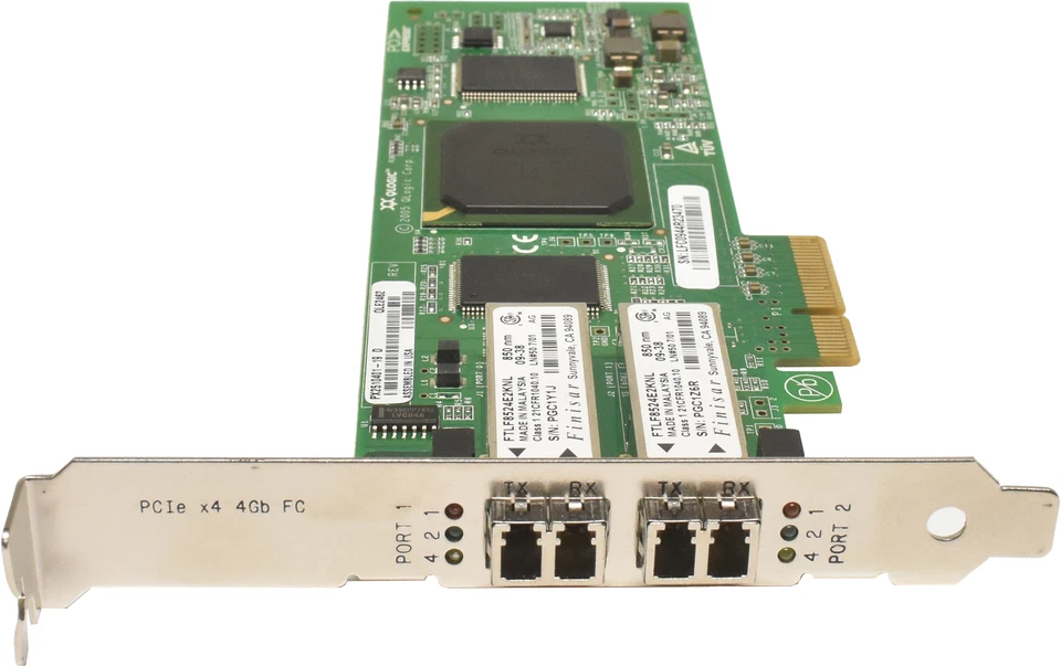 QLogic NetApp QLE2462 FC Dual-Port 4GBit PCIe x4 PX2510401-19 D 111-00204 FP - Bild 2 von 4