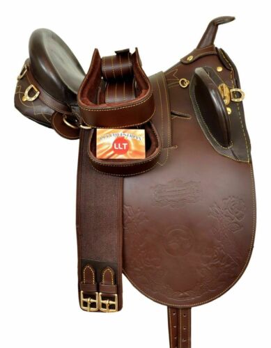 Leather Australian Stock Brown Horse Tack Saddle Size 10