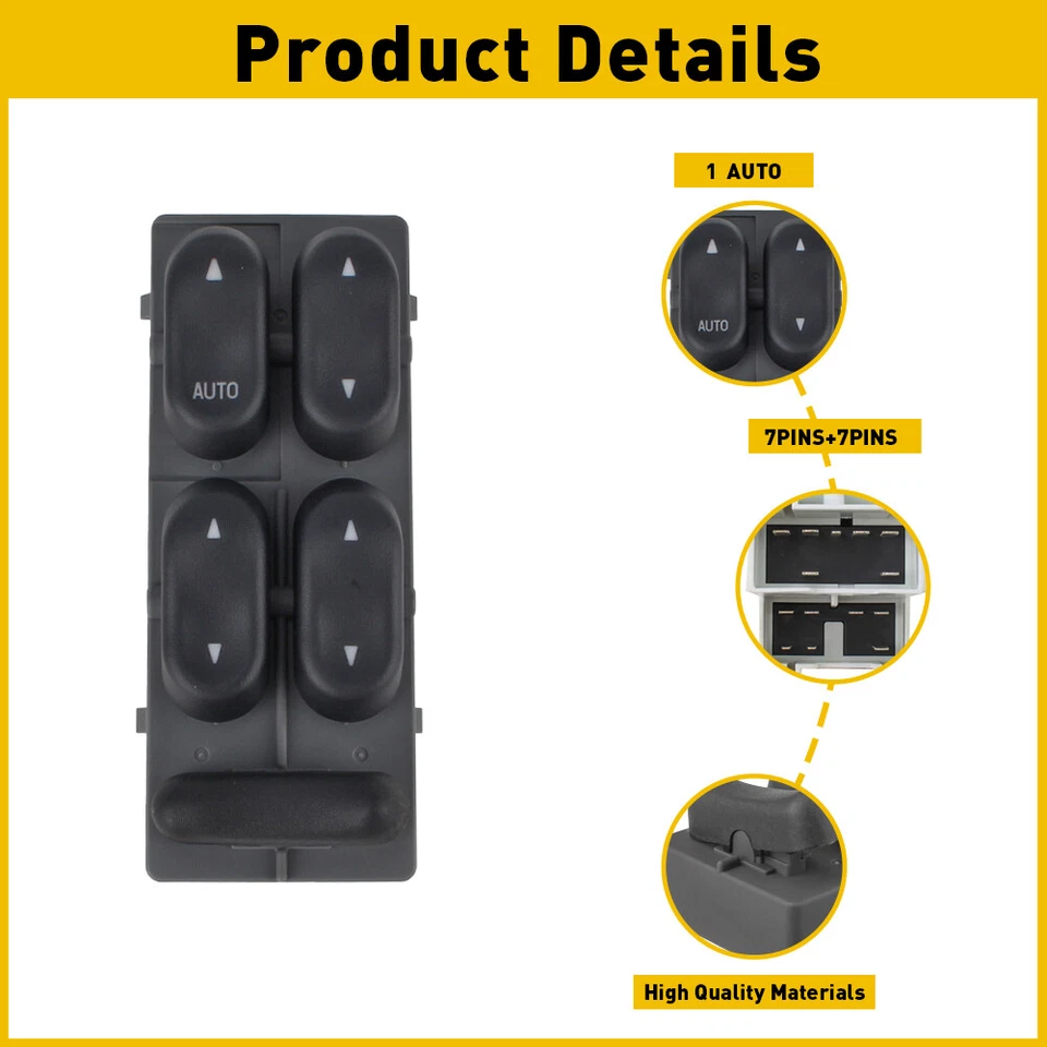 Interruptor de ventana eléctrica del conductor XL1Z14529BA para Ford F650 F750 2000-2013 LH Foto 3 de 4