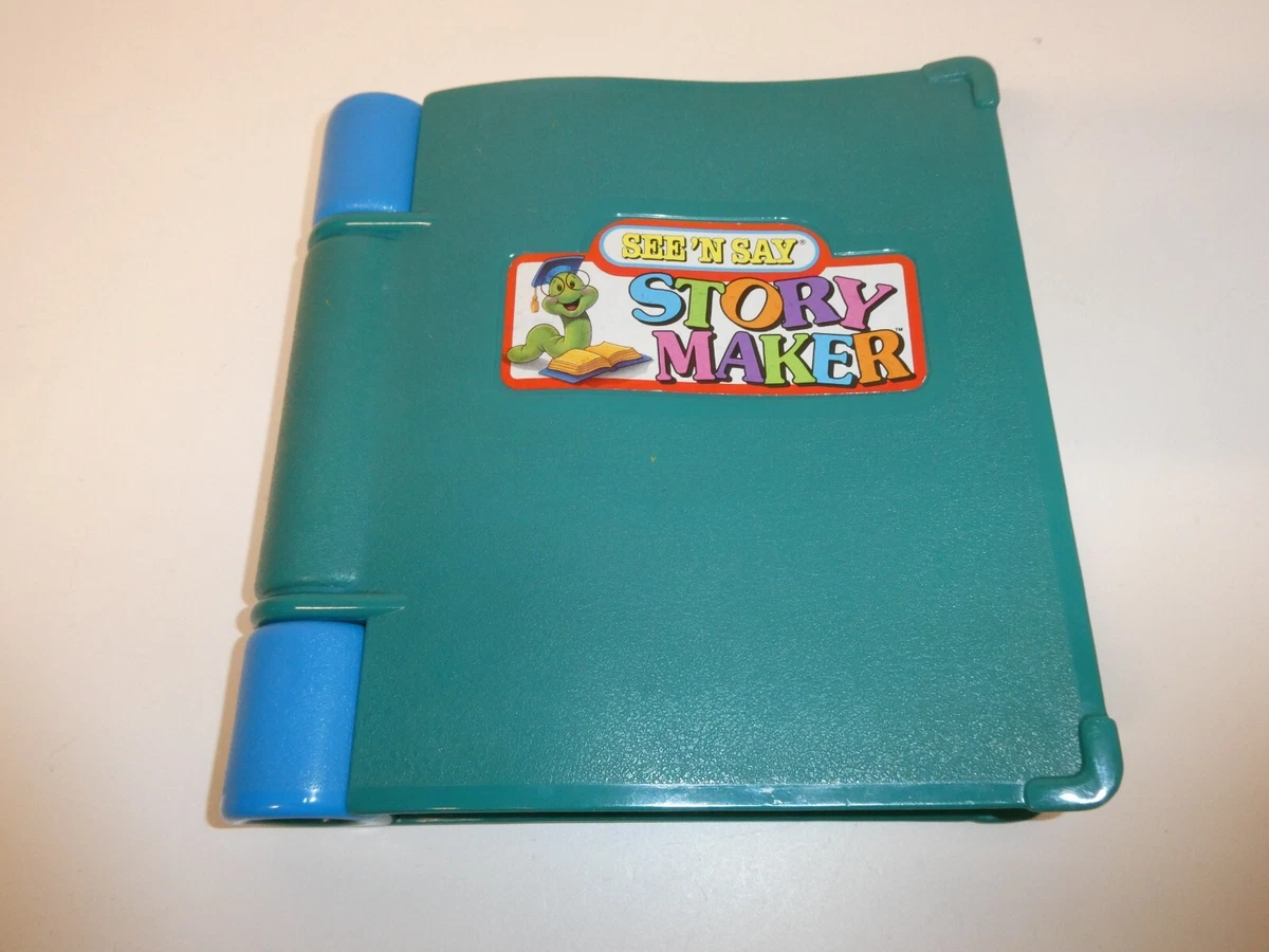 VTG See N Say Story Maker Mattel 1991 GREEN BLUE electronic Book