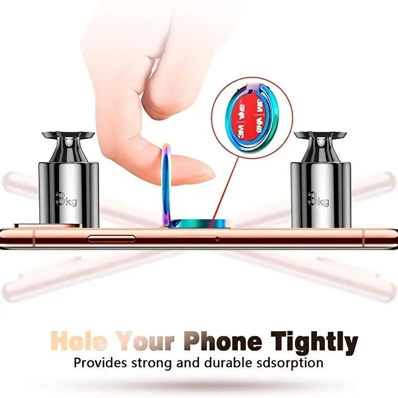 Universal 360° Ultra-thin Finger Ring Colorful Round Cell Phone Holder Stand New - Image 2 of 4