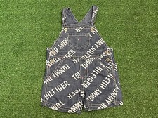 Tommy Hilfiger Kids Overalls Denim Spell Out 6-9M Baby Logo Flag