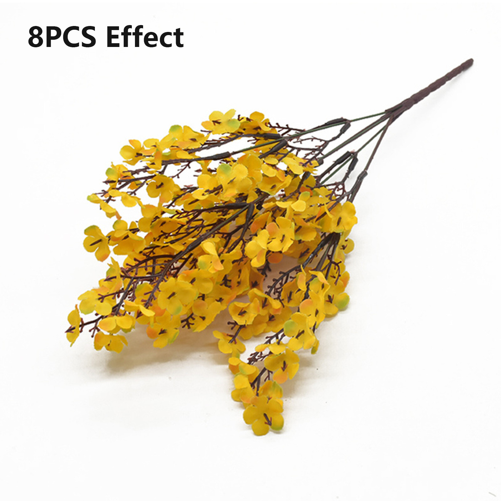 Artificial Flowers Plastic Fake Plants UV Resistant Home In/Outdoor