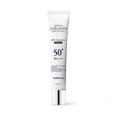 [WELLDERMA] Sapphire Collagen Moist Sun Block 45g (SPF50+ PA++++)