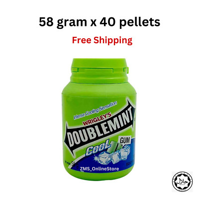 Wrigley's Doublemint Chewing Gum Cool Menthol & Eucalyptus Bottle 40s Free Ship