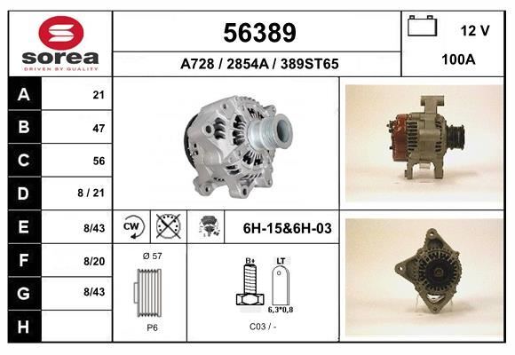 Alternateur Volvo S40 V40 850 avec regulateur interne robuste