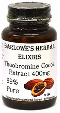 Theobromine Cocoa Extract -99% Pure - 400mg per Capsule | 60 Vegi -Capsules