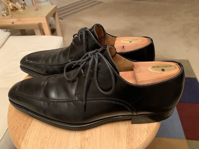MAGNANNI 13723 Black Leather Apron Toe Lace Up Oxfords Men\'s Size 10 Magnani 13723 Brown Mens US 8.5 M Leather Spain Apron Toe  main image 3