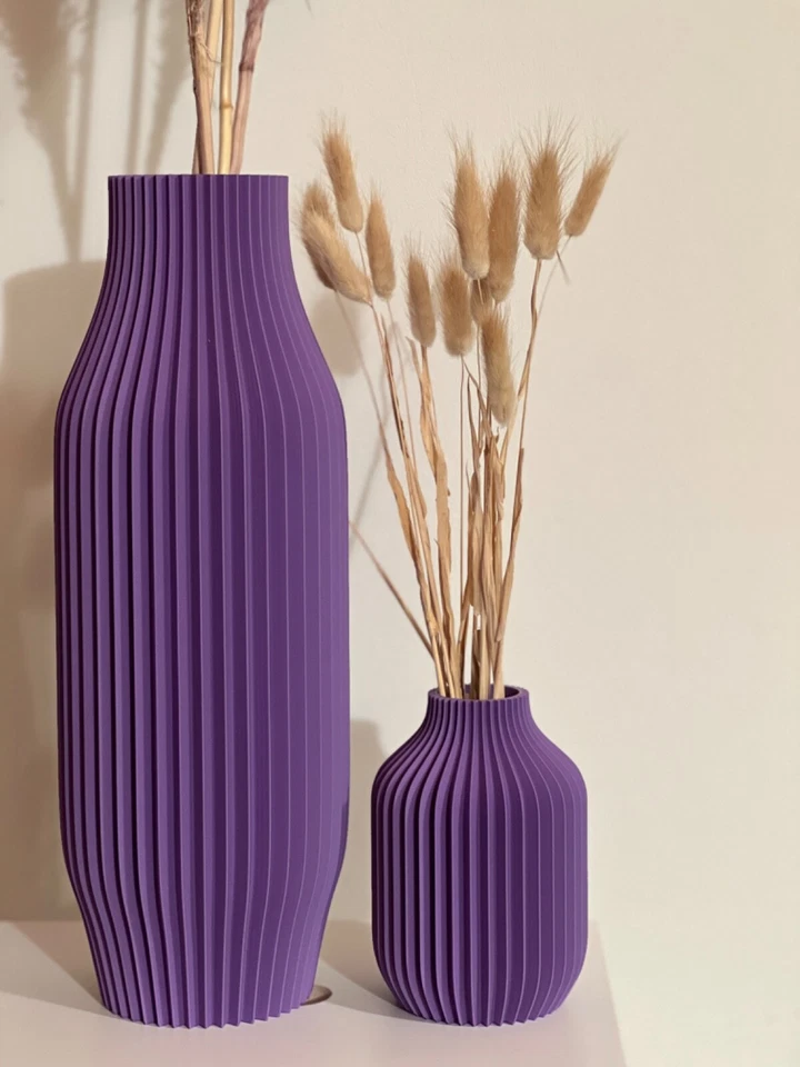 DESIGNER VASEN-SET 2-Teilig MODERN TROCKENBLUME PAMPASGRAS DEKO - Bild 4 von 4