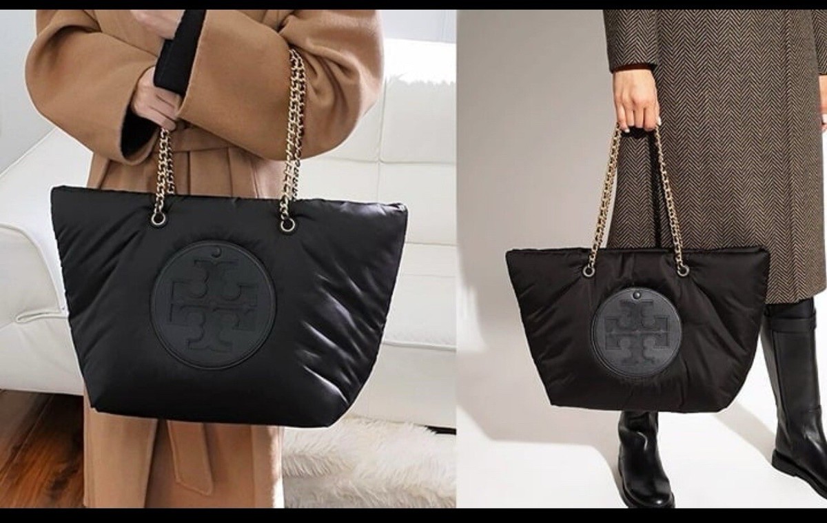NWT Tory Burch 152450 Ella Puffy Chain Tote Shoulder Bag