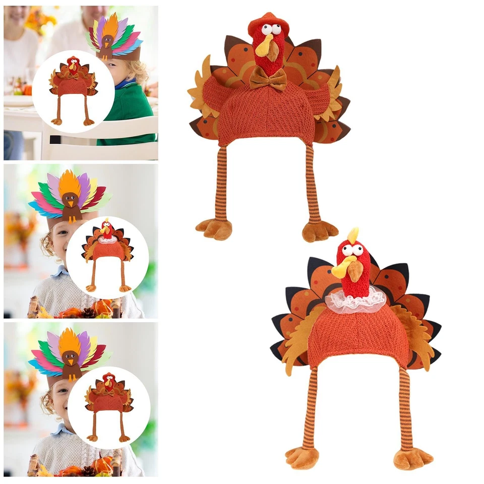 Thanksgiving Turkey Hat Comfortable Dress up for Festive Autumn Night Events - Image 2 of 2