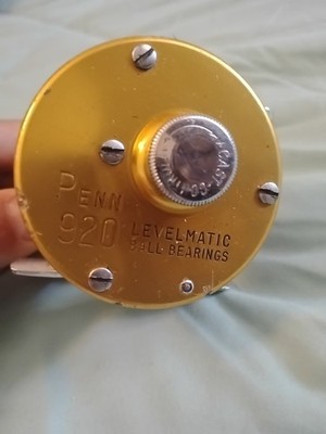 Penn 920 Levelmatic Vintage Casting Fishing Reel Gold, Made in USA