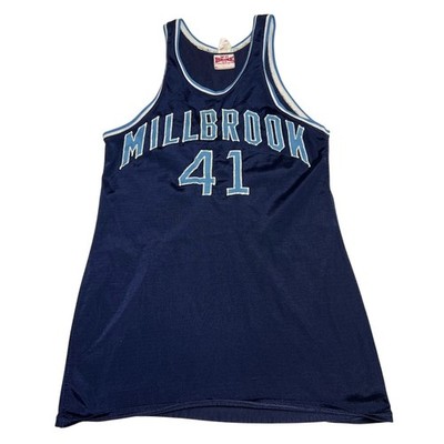1950s WH Brine Fab-Knit Millbrook High Basketball Jersey SIZE 38 RARE
