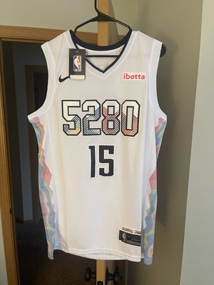 NWT #15 Nikola Jokic Denver Nuggets White City Jersey Mens Large 5280