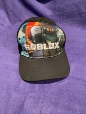 Roblox Black Baseball Cap Hat One Size OSFM Embroidered
