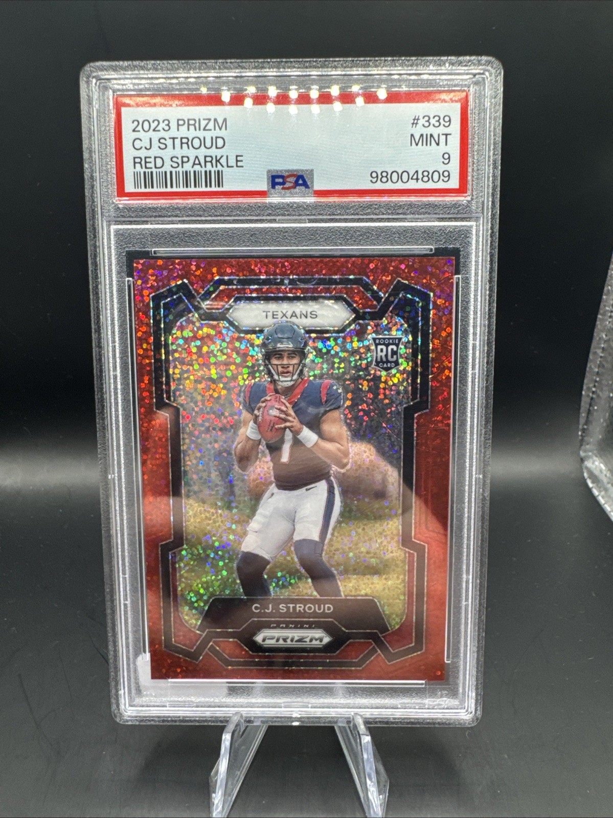 2023 Panini Prizm Rookies C.J. Stroud #339 Red Sparkle (RC) PSA 9