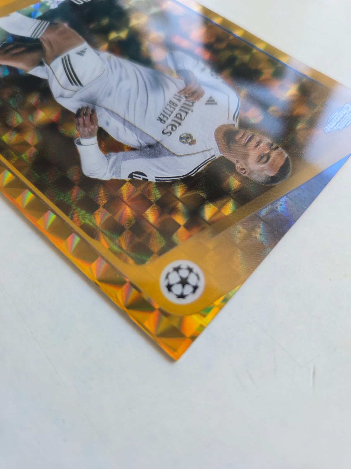 2025 Topps Chrome Uefa Ucc Kylian Mbappe #112 Gold Geometric /50 view 2